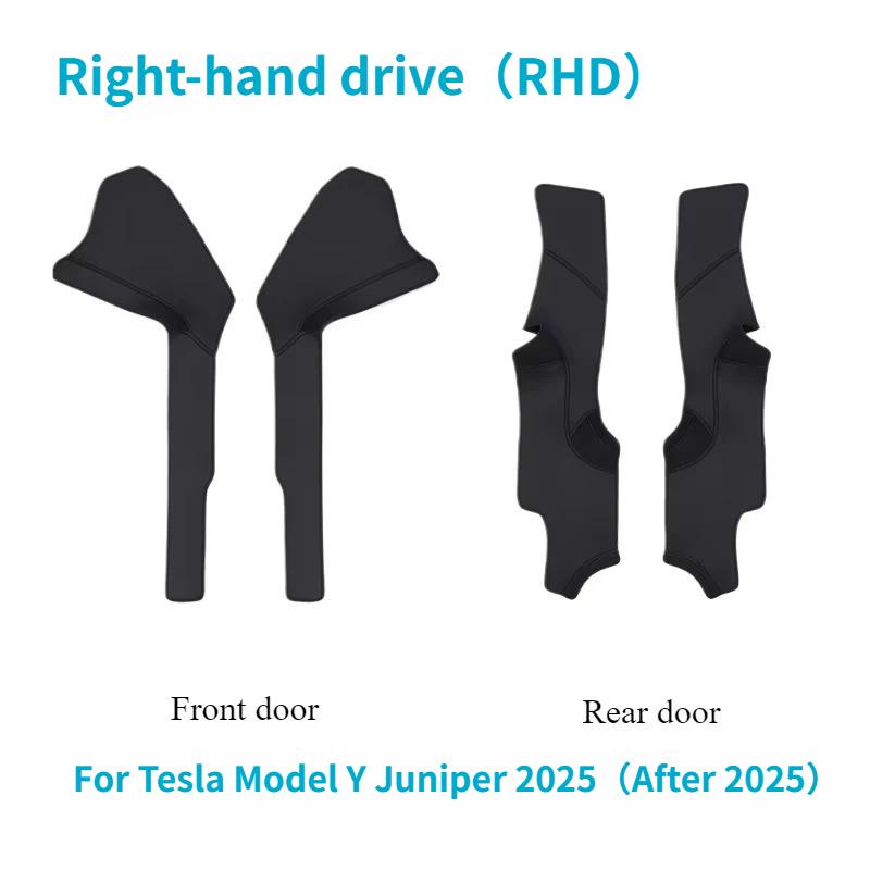 For Tesla Model 3 Highland Model Y Juniper PU Front Rear Door Sill Protection Strip Seat Anti-kick Pad Corner Guard Accessories