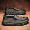 Fashion Genuine Leather Men Loafers Slip On Business Casual Leather Shoes Classic Soft Moccasins Breathable Men Flats Soft Driving Shoes