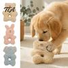 Durable Teeth Grinding Toys Stuffed Animal Dog Chew Toy, Squeaky Plush Bear Bunny Crinkle Interactive Engaging for Puppies Snuffle Toy with