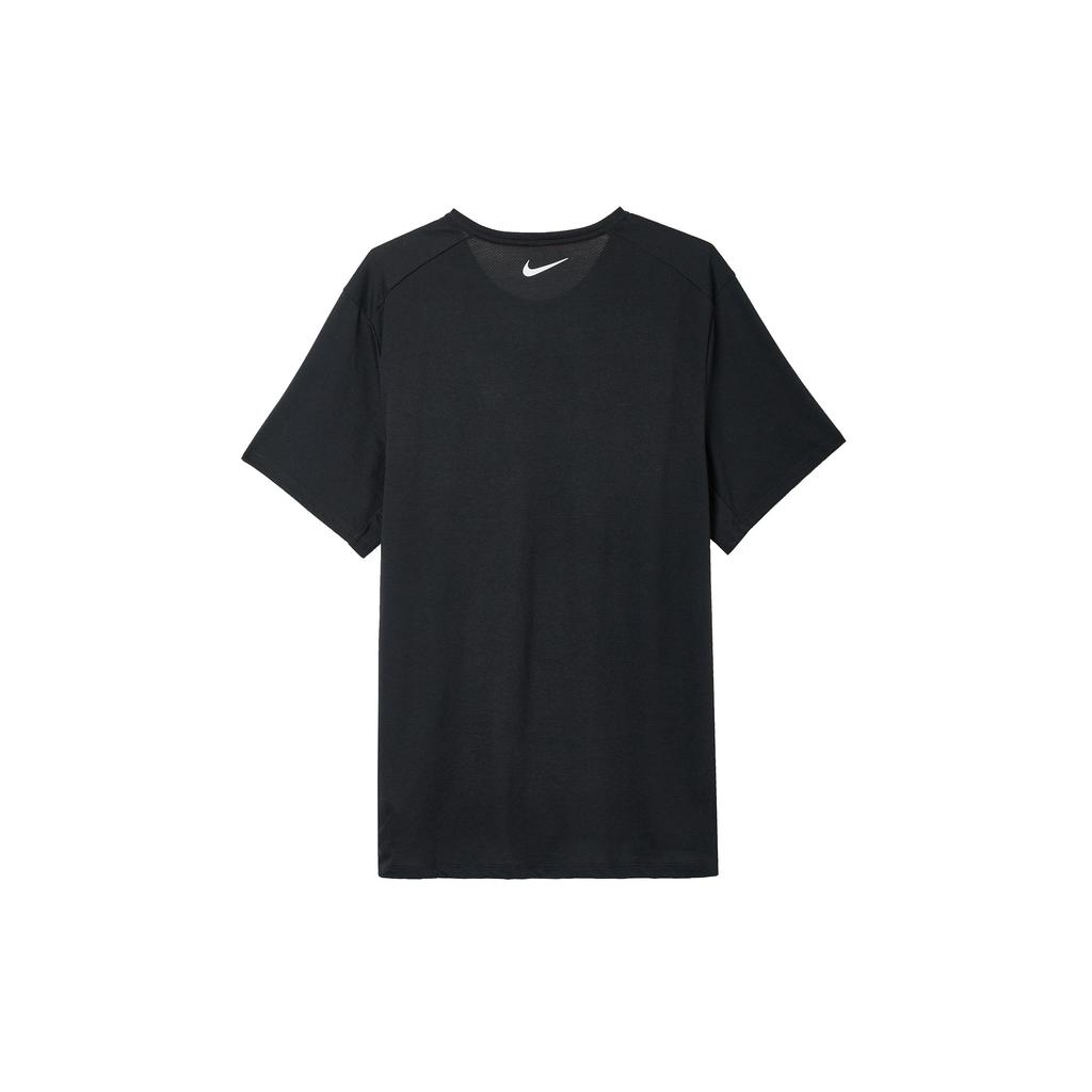 Nike Rise 365 Run Energy Printed Quick-Dry Straight-Cut Crew Neck Short Sleeve SS24 Regular Shoulder T-Shirt Men Tops Black FN3997-010