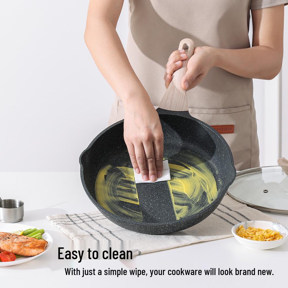 Non-Stick Flat-Bottomed Frying Pan for Steak, Omelette, Pancake, Breakfast, Stir-Fry, Gas & Induction Cookers