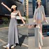 Sun Protection Tie-Up Ice Silk Wrap Skirt: One-Piece Midi Shawl & Beach Dress with Slit for Women, Holiday Style