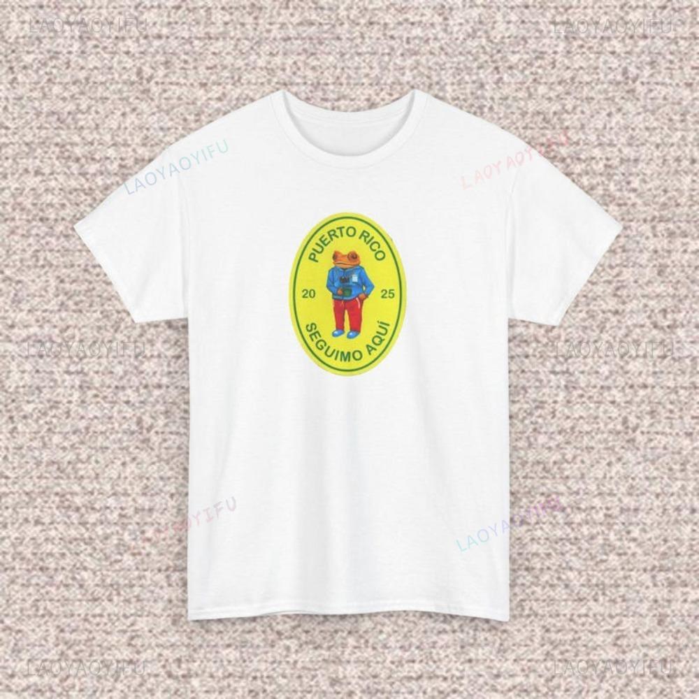 Bad Bunny Frosch Concho DeBÍ ZIEHEN MEHR FOTOS T-Shirt Lässige Mode Locker Streetwear Baumwolle T-Shirt Kurzarm Y2k Herren T-Shirt