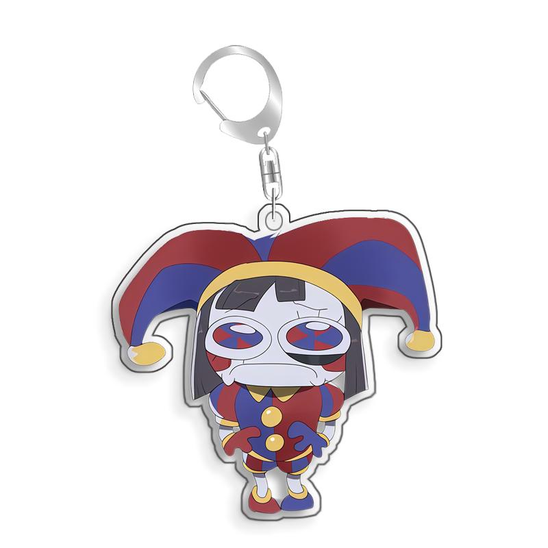 For The Amazing Digital Circus Pomni Kinger Ragatha Gangle Acrylic Selfmade Cute Cartoon Anime Keychain Pendant Toy Gift 5cm