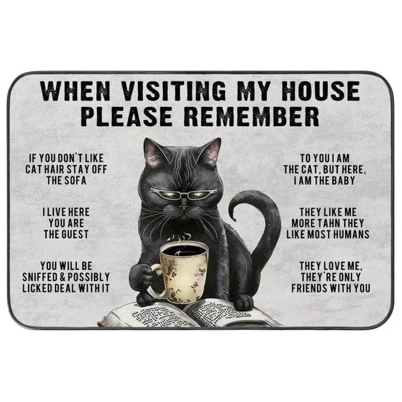 Vintage Cat Posters Metal Tin Signs Set-JUST A GIRL WHO LOVES CATS-Decorative Wall Art for Cat Lovers In Home, Office, or Bar