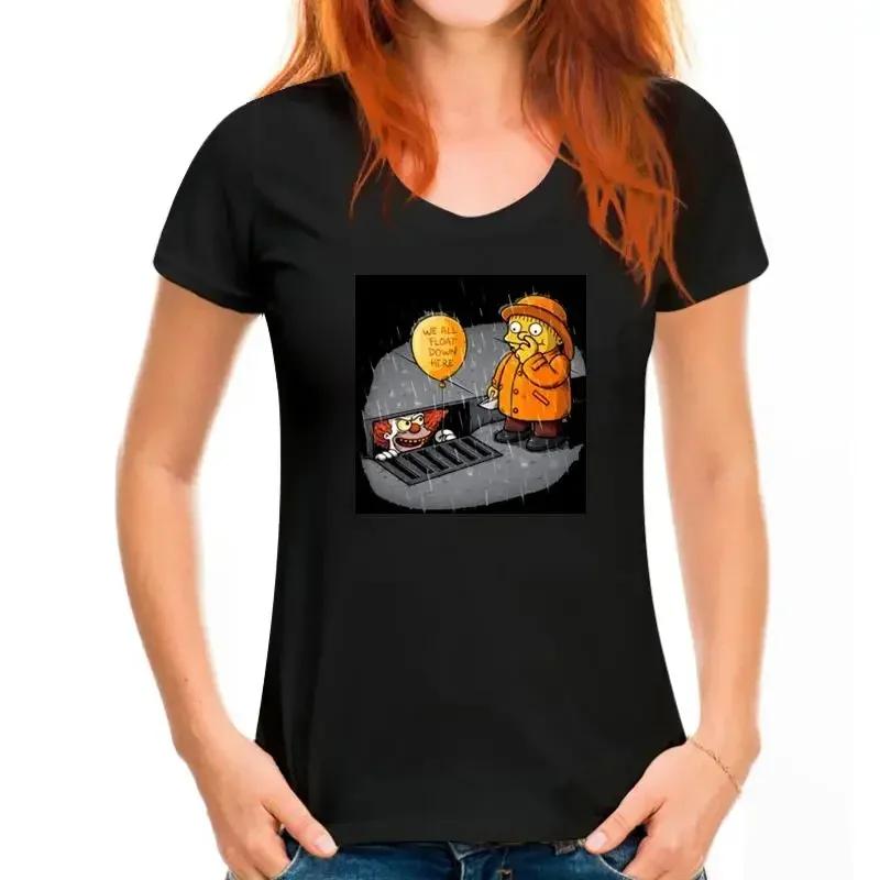 2024 Short Sleeves Tee Shirts New Tops  Print Letters Men It Stephen King Krusty Ralph T Shirt
