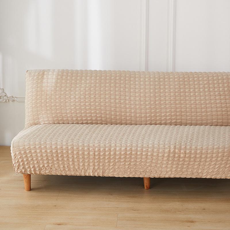 Armless Solid Foam Sofa Cover All Inclusive Elastic Couch Slipcover For Living Room Four Season Universal Dustroof Seat Cushion