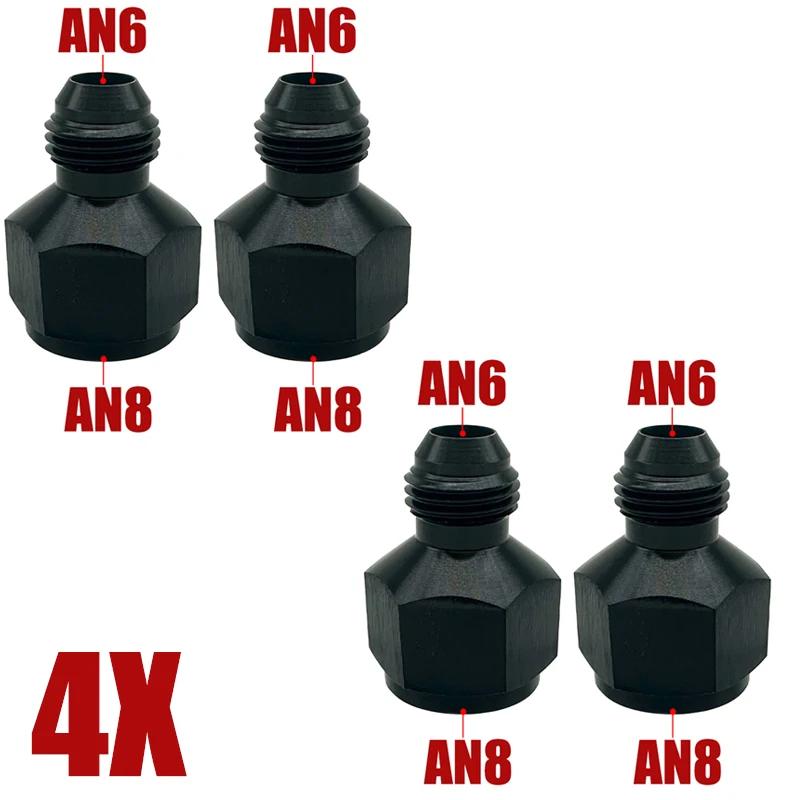 4X Aluminium Reduzierer Expander Fitting Adapter Innen zu Außen AN3 AN4 AN6 AN8 AN10 AN12 AN16 AN20 Ölkühler Anschluss Schlauchfitting