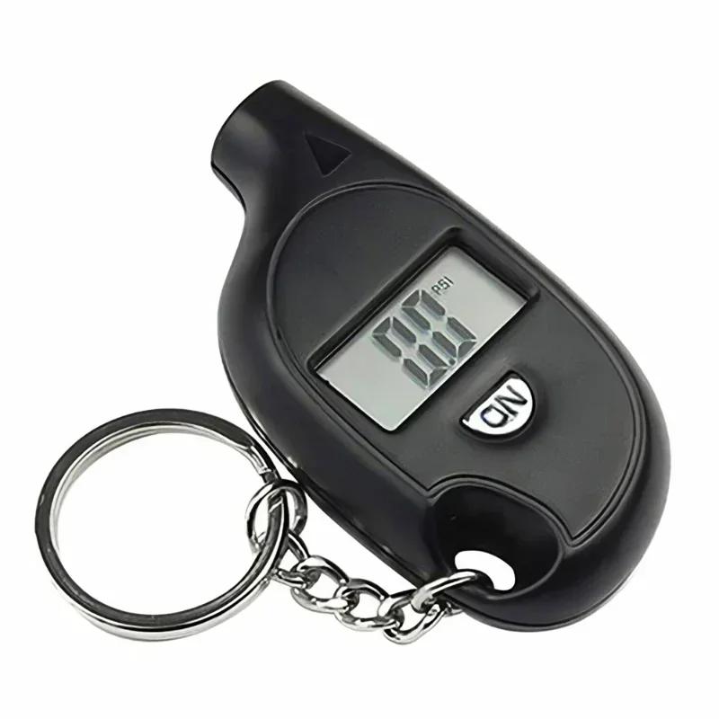 

Mini Keychain Digital Tire Gauge - LCD Air Pressure Tester for Car/Motorcycle - Portable Safety Tool