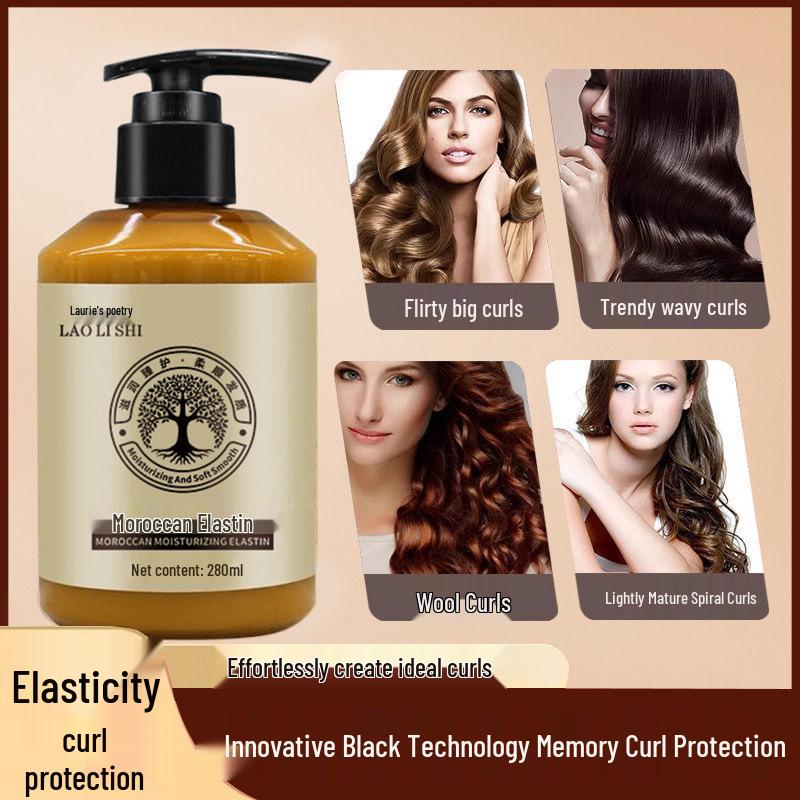 Laureen Morocco Elastizitätscreme für lockiges, dauergewelltes und krauses Haar - Volumengebende, feuchtigkeitsspendende und Styling-Lösung.