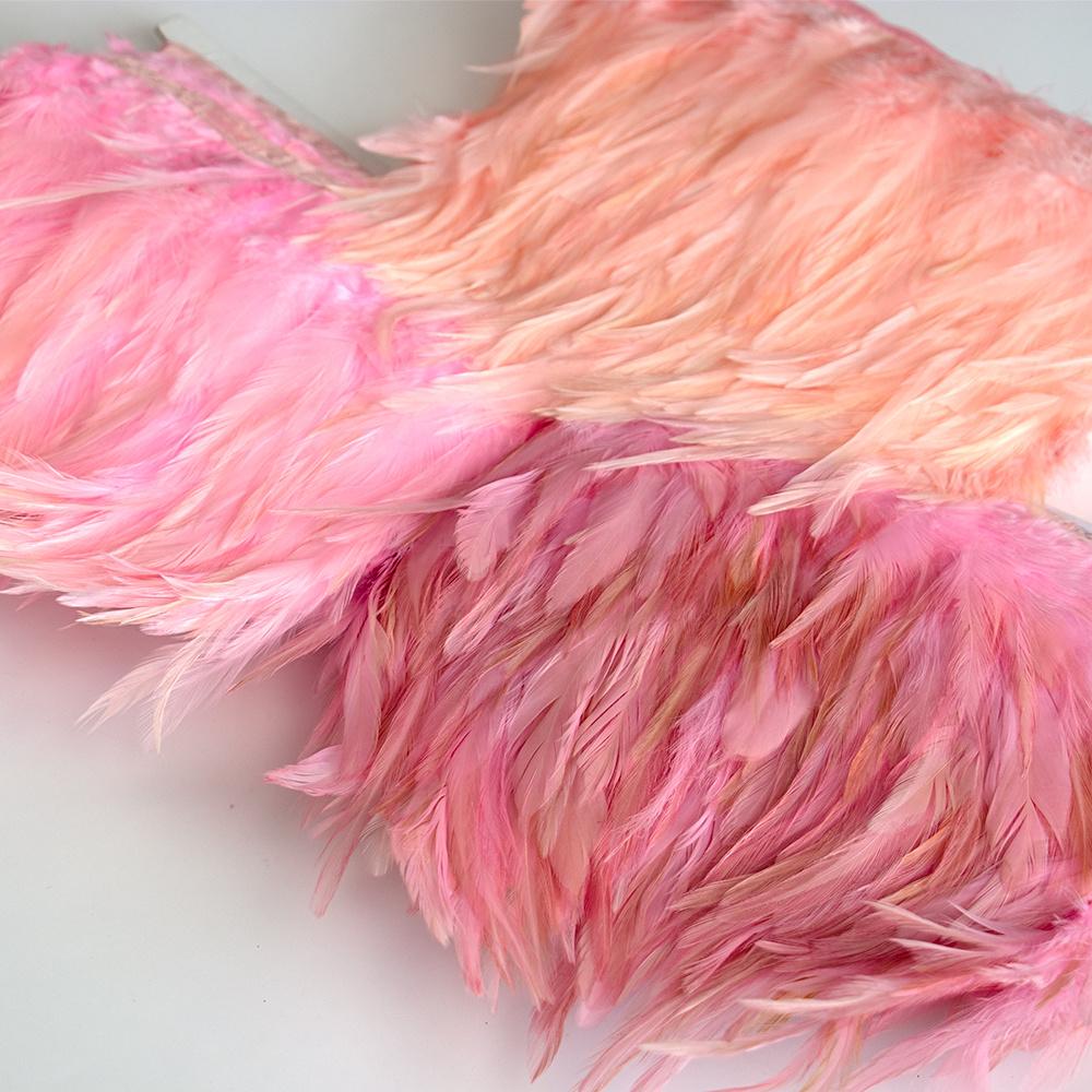 2/5/10 Yards Fluffy Rooster Feather Ribbon Trims 8-12Cm Cock Feathers Fringe Christmas Party Dress Sewing Accessory Plumes Craft