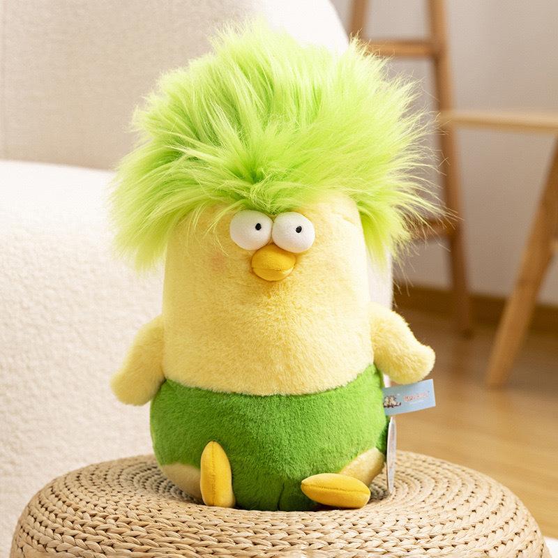 Pollo de Dibujos Animados con un Primer Plano - Peluche, Regalo de Confort para Niños, Muñeco de Máquina de Garra, Juguete de Regalo, Muñeco de Gallito