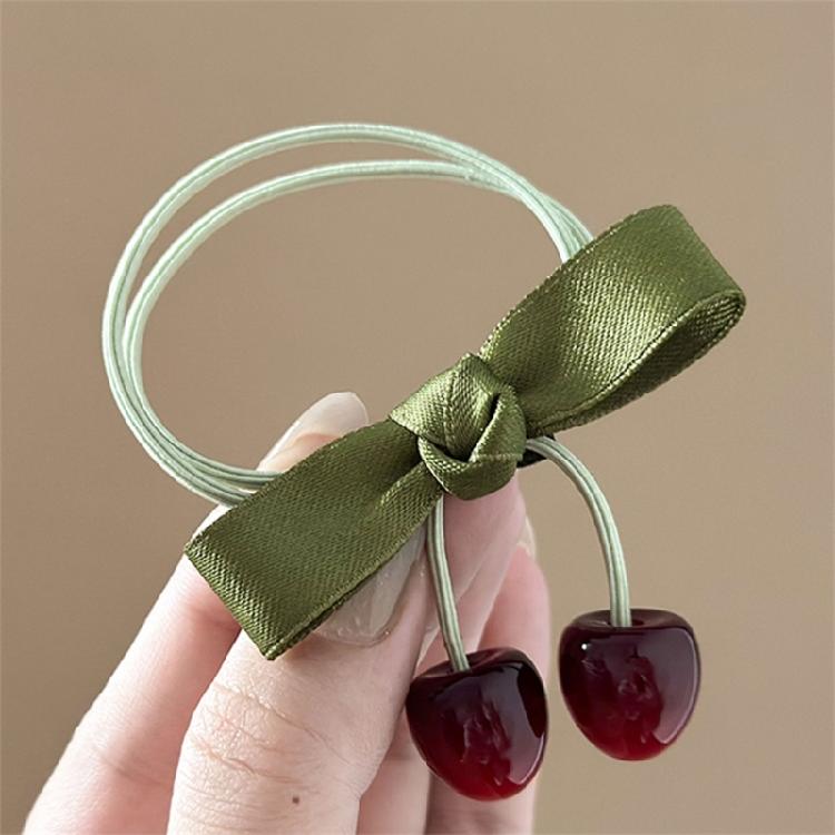 Stylish Cherry Hair Bands and Hair Clip For Children High Elasticity And Softness Hairpieces For Everyday Use