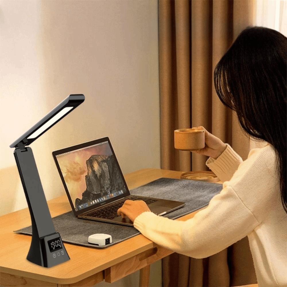 Dimmable Wireless Charging Desk Lamp Folding Design Eye-care Desk Lamp  Office Use