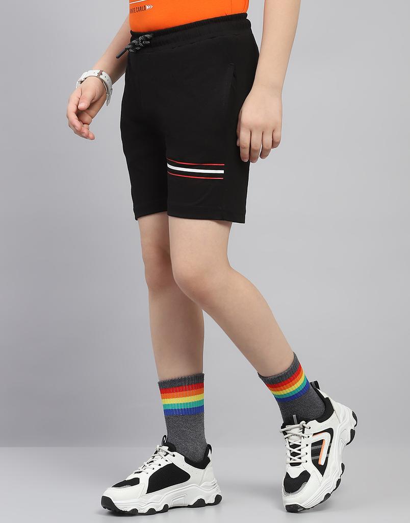 MONTE CARLO Boys Black Printed Bermuda