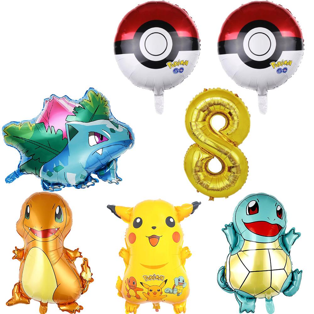 Pokemon 3D Hliníkový Balónek Dekorace k Narozeninám Postava Paikachu Kolekce Hliníkových Balónků Sprcha pro Miminko Oslava Narozenin Dárek