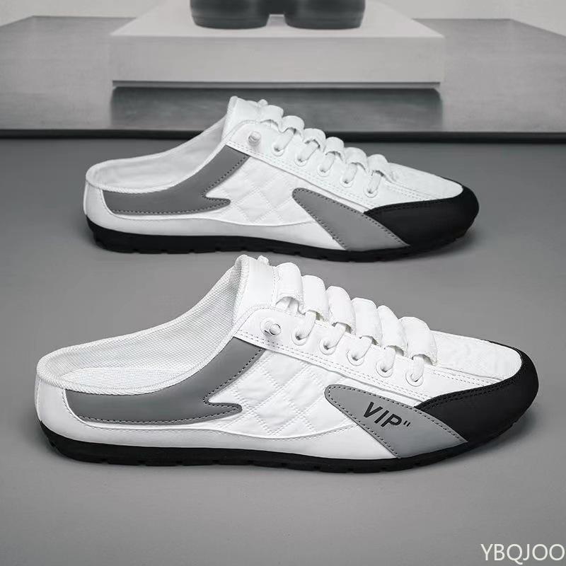 Spring New Men's Sports Shoes Casual Style Men's Running Shoes Fashionable Breathable Soft Soled Shoes Half Slippers