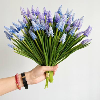Traubenhyazinthen Kunstblumenstrauß Kleine künstliche blaue Hyazinthen Dekoration Braut-Hochzeitsstrauß Blumengesteck