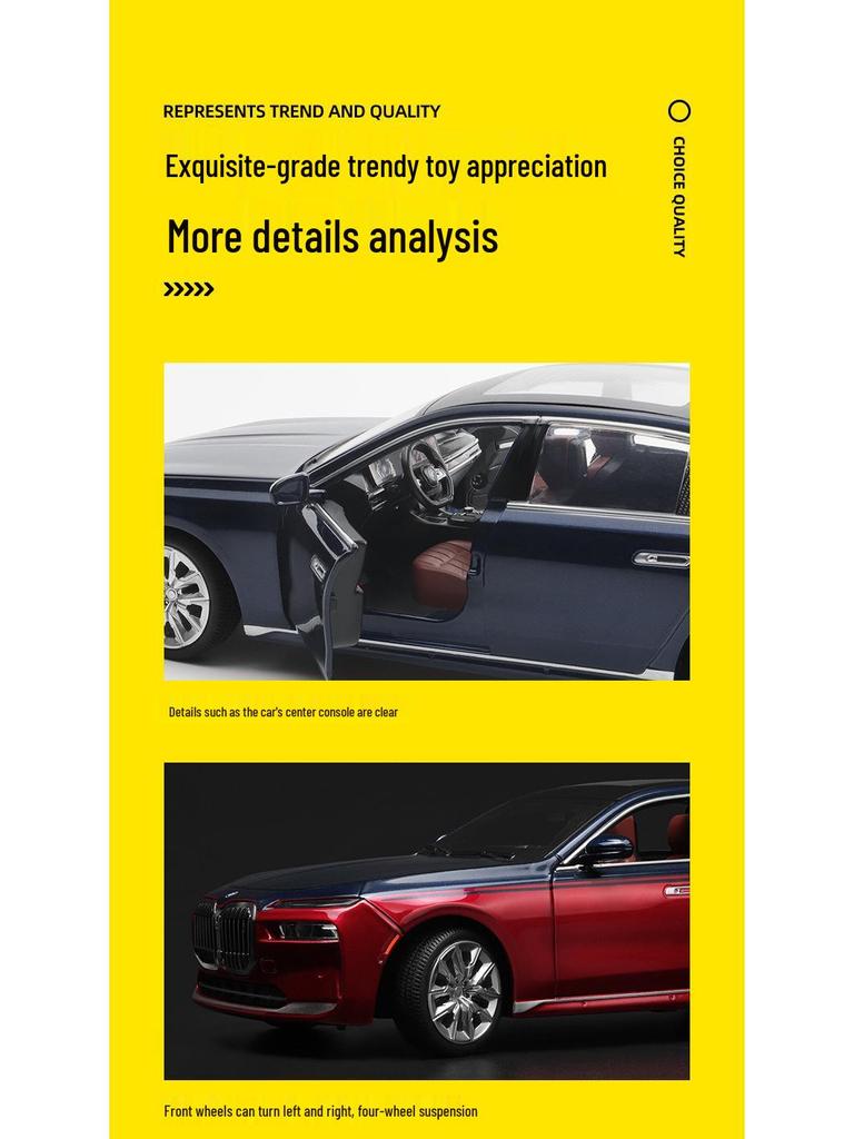 Caipo I7 G70 Exquisite Edition Alloy Sedan Model with Sound & Light - Children's Toy Car