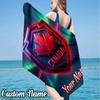 Custom Name Canada Flag Beach Towel - Soft, Ultra-Absorbent Microfiber, Lightweight, Perfect for Beach, Parties, Travel, Camping