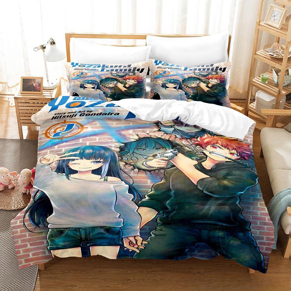 3d Print Anime Mission: Yozakura Family Bedding Set Single Twin Full Queen King Size Bed Set Adult Kid Bedroom Duvet Cover Sets