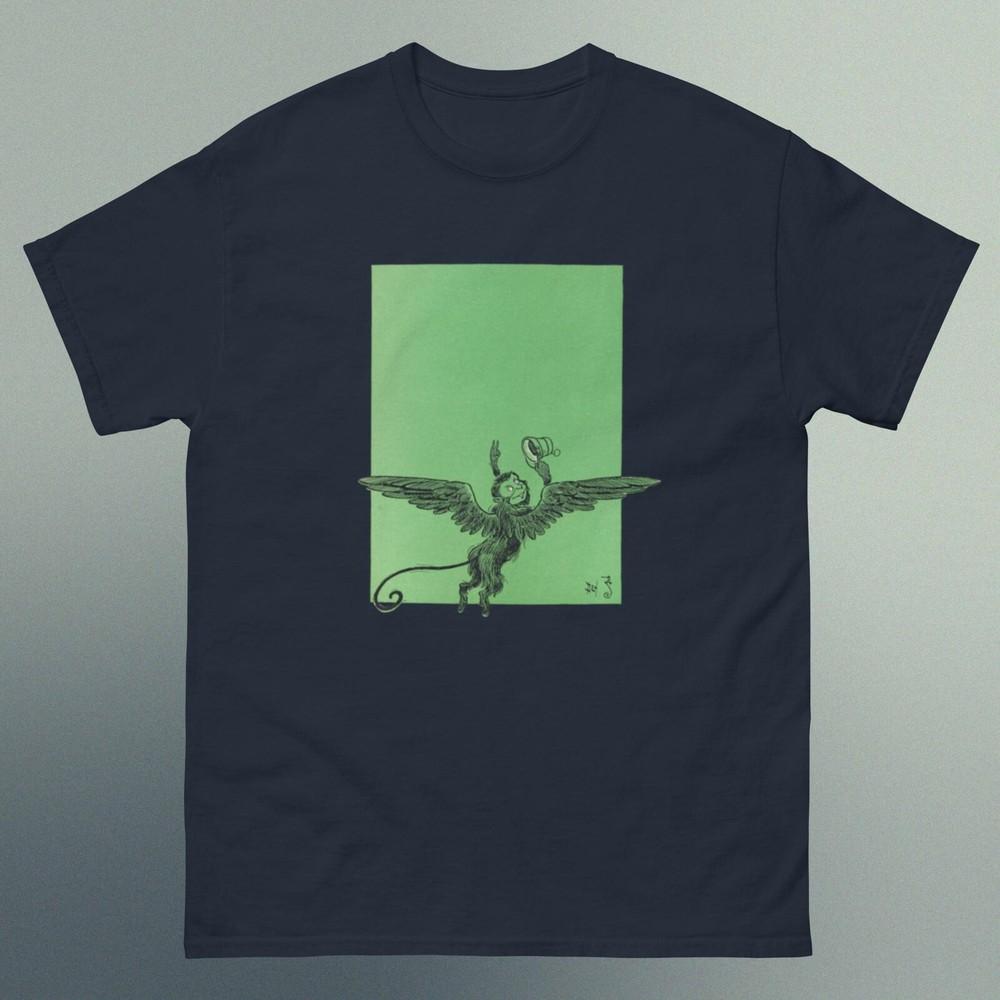 Title: The Discovery of Oz Winged Monkey T-Shirt - 100% Cotton Vintage Navy #26 Unisex T-Shirt XL