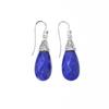 Lapis Teardrop Earrings: 925 Sterling Silver, Natural Stone