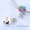 Prata 925 Charms Originais Balão de Ar Quente Contas Coloridas Encaixe para Pulseira Diy Joias Femininas