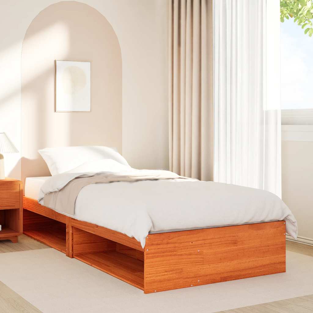 Daybed without Mattress Wax Brown 90 x 200 cm Solid Pine Wood