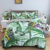 Tropical Leaves Butterfly Printed Duvet Cover Bedding Sets With Pillow Case Luxury Polyester Bedspread Queen/King Size Gift Blue