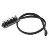 PWM Fan Hub PC 5 Way Splitter Sleeved PWM Fan Splitter Hub Adapter Cable For 12V Desktop Computer Cooler Case Fans...