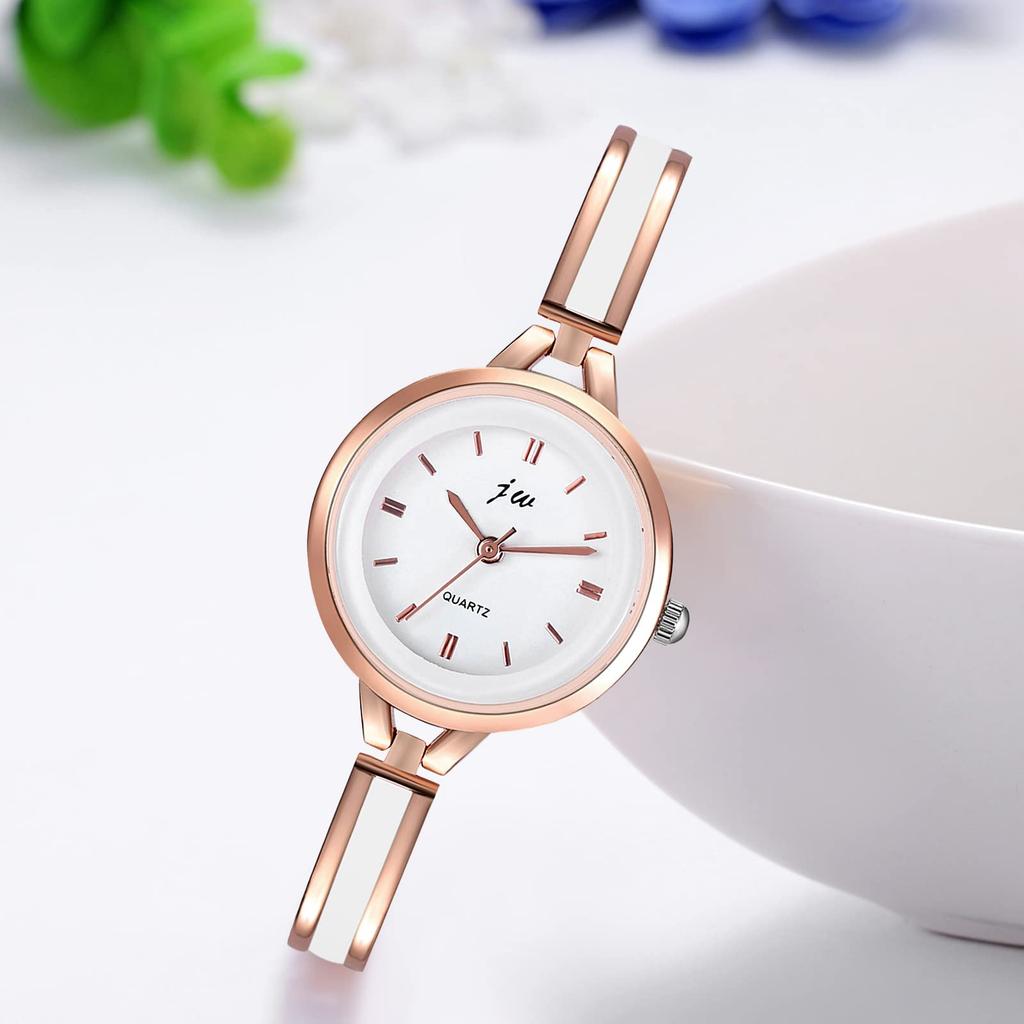 Bransoletka Prosta i Analogowa Stop Różowy Idealny Prezent na Dzień Zegarek Damski, Uroczy, Wyświetlacz, Wodoodporny, Pasek, Popularny, Stylowy, Złoty, Urodziny,