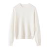 Lekasha Women's 100% Cashmere Puff Sleeve Round Neck Knit Base Layer