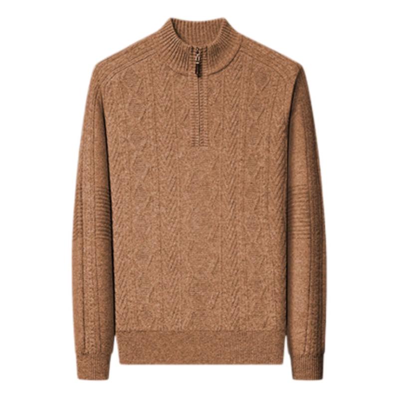 Pierre Cardin Men's Half-Zip Wool Knit Sweater