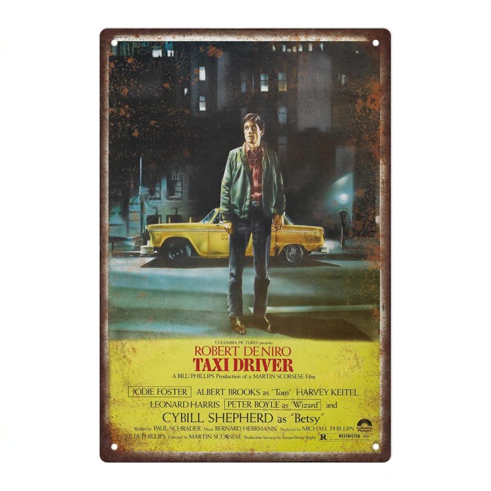 Classic Movie Metal Poster Decor Plates Vintage Metal Tin Plaque Poster for Pub Bar Wall Art Man Cave Decorative Plates Decor
