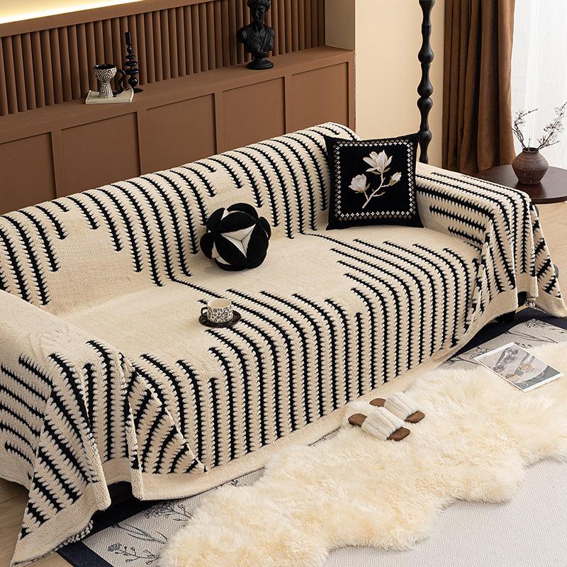 Retro high-end autumn and winter plush sofa towel cover 2026 new non-slip one whole universal full cover cover
