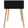 Table de chevet - Noir brillant - 40x40x56 cm - Bois d'ingénierie - 1 tiroir