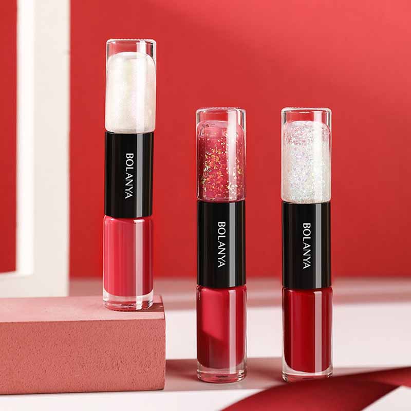 2-in-1-Nagellack mit zwei Enden, auf Ölbasis, schnelltrocknend, keine UV-Lampe erforderlich, lang anhaltender, splitterfester Nagellack