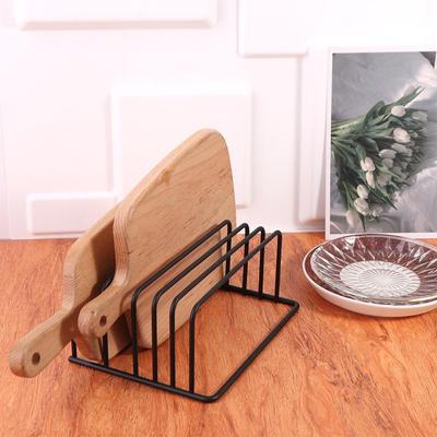 Bolded Chopping Board Organizer Iron Art Dish Holder Multifunctional Pot Lid Rack  Cabinet