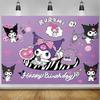 Sanrio Kuromi Themed Birthday Decoration Photography Background Girl 1st Birthday Background Suitable For Photography Studio