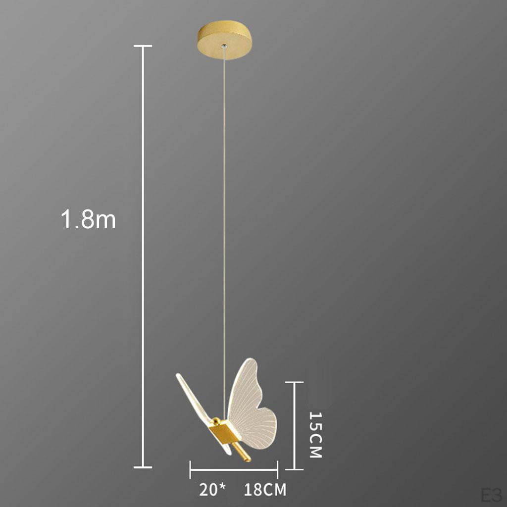Acrylic Butterfly Chandelier Lamp LED Hanging Ceiling Light Lighting Fixtures Teahouse Living Room