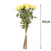 12PCS Fake Roses Bouquet Long Stem Artificial Silk Flowers Realistic Roses for Home Wedding Indoor Outdoor Table Decoration Party