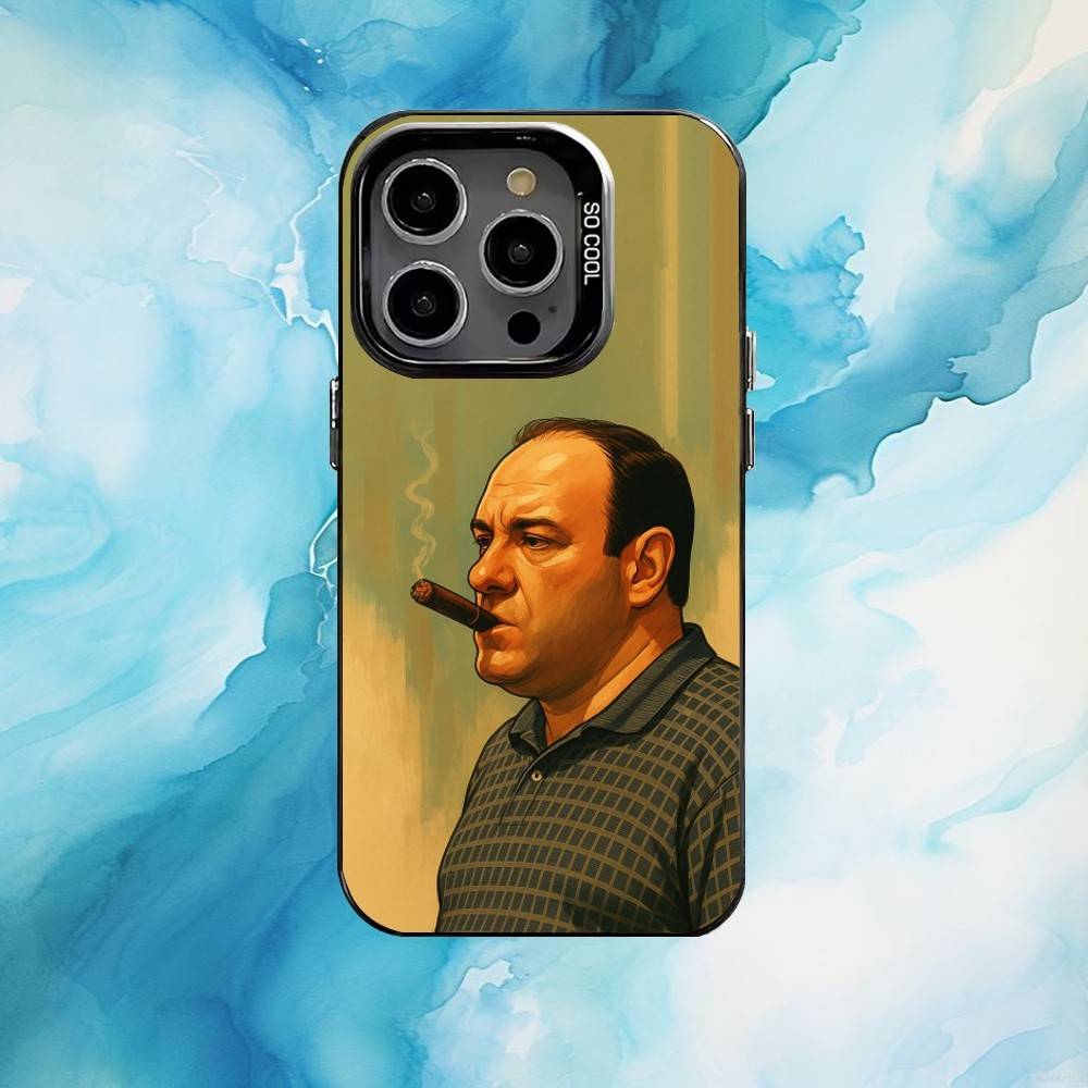 The S-Sopranos TV Phone Case For iPhone17,16,15,14,13,12,11 Plus,Pro Max Black Candy silver phone case