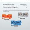 PT25 Spring Loaded Terminal Block 4 Conductor Quattro Push In Plug 1/10PCS Din Rail Fit for DIY Electronics Projects