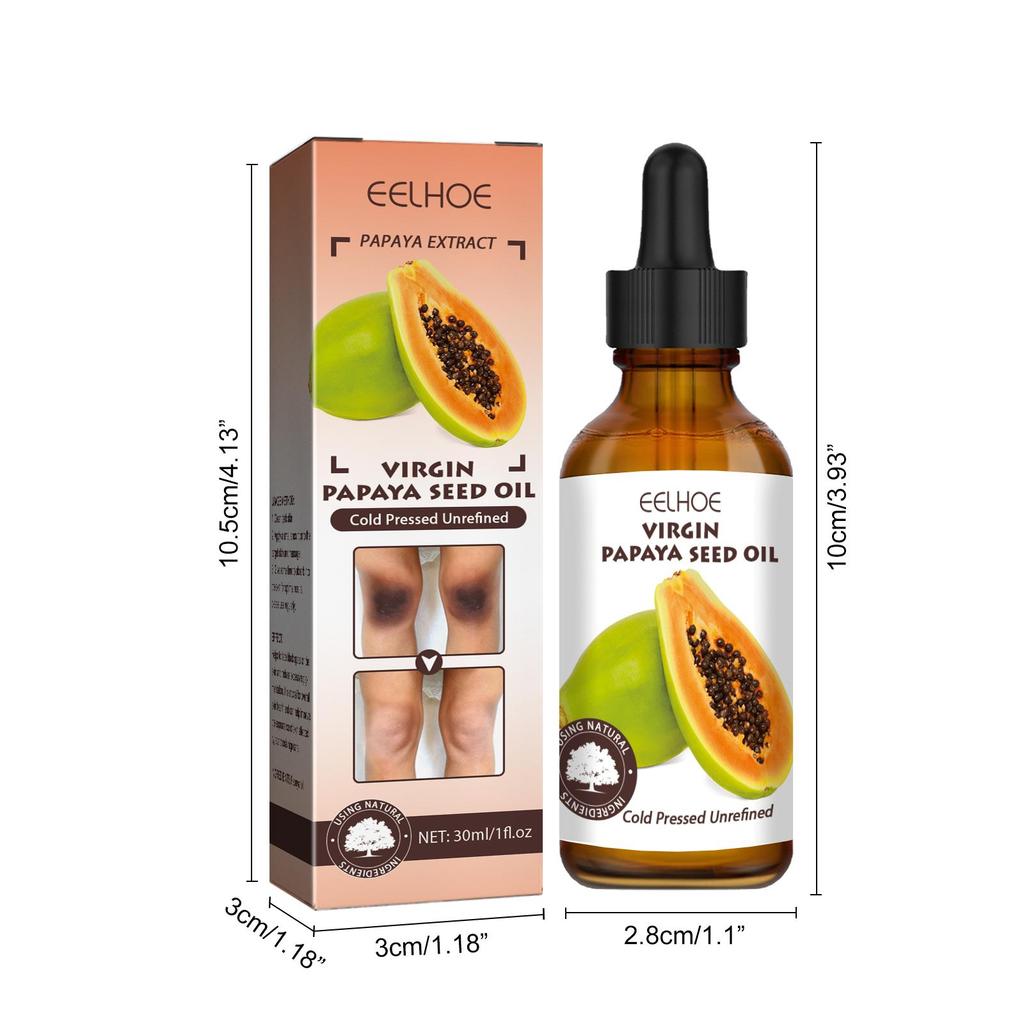 EELHOE Papaya Seed Body Oil For Skin Dark Spots Elbows Knees Rough Skin Brightening Moisturizing Care Oil 30ml