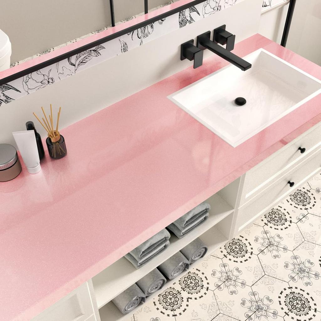 PVC Pearl Film Waterproof Wallpaper Room DIY Self-adhesive Black/White Wardrobe Kitchen High Gloss Paste Furniture Wall Stickers