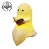 Novelty Dorm Room Decor Halloween Ghost Lamp, Cute Middle Finger Ghost/Reading Book Night Light, Funny Light Spooky Figurine for Tabletop, Indoor Home