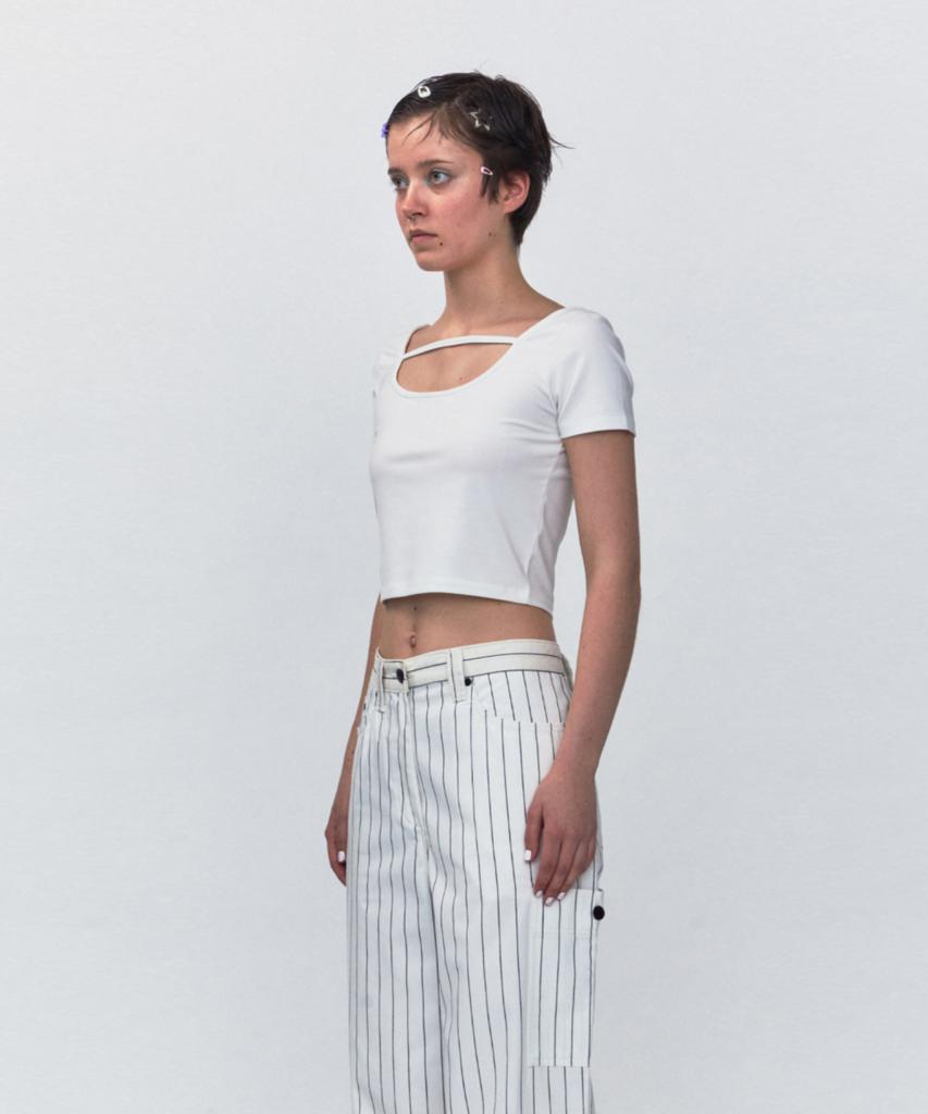 REST&RECREATION Rr Strap Crop Top_White