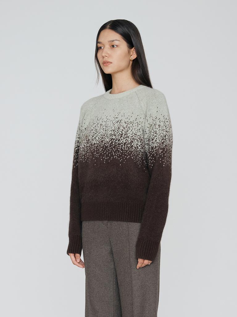 REMPLACEMENT Gradation Jacquard Pullover - Mint Brown