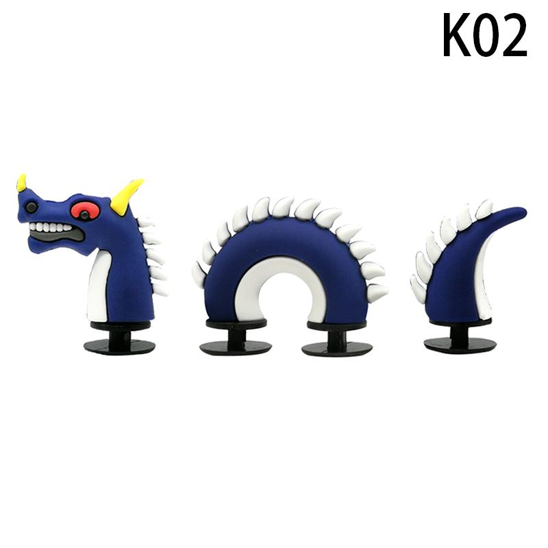 1 conjunto de pingentes de sapato de pvc com desenho de dragão chinês, acessórios engraçados para sapatos, decorações de cobra de crocodilo, fivela, presente